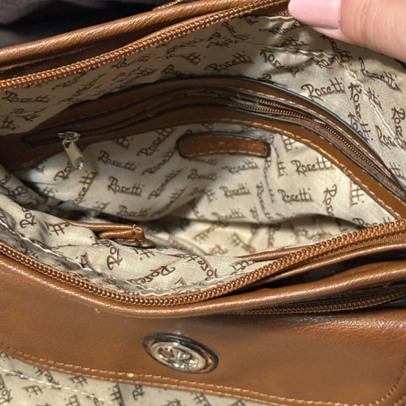 Brown Leather Crossbody Bag Rossetti - Picture 4 of 9